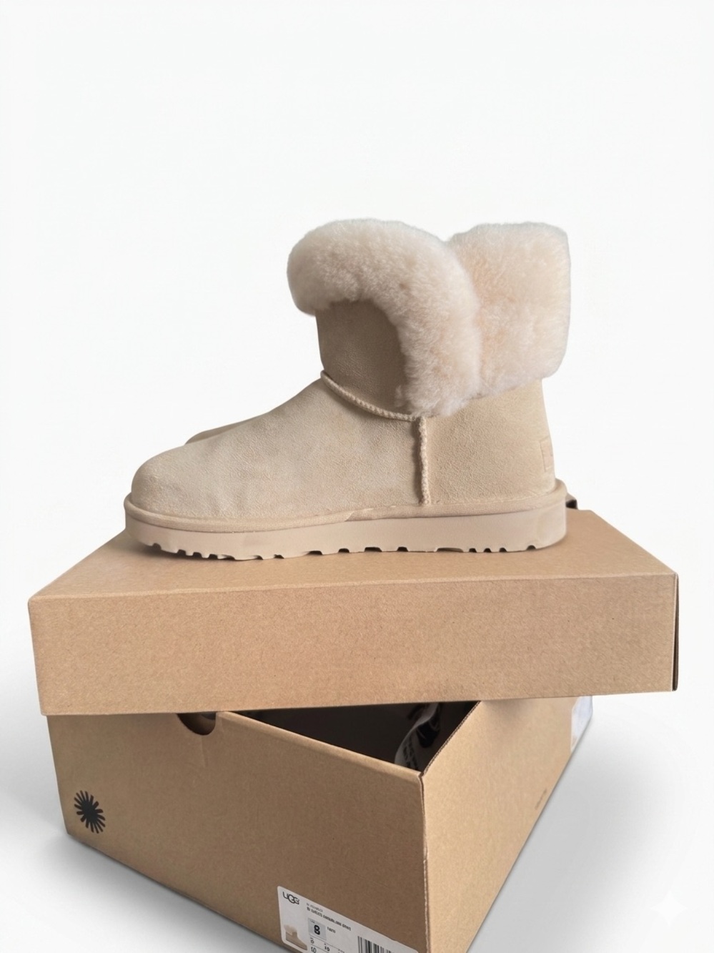 UGG Boots in Sand Suede with Cream Shearling